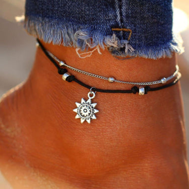 Multi Layer Vintage Boho Sun Anklet Bracelet